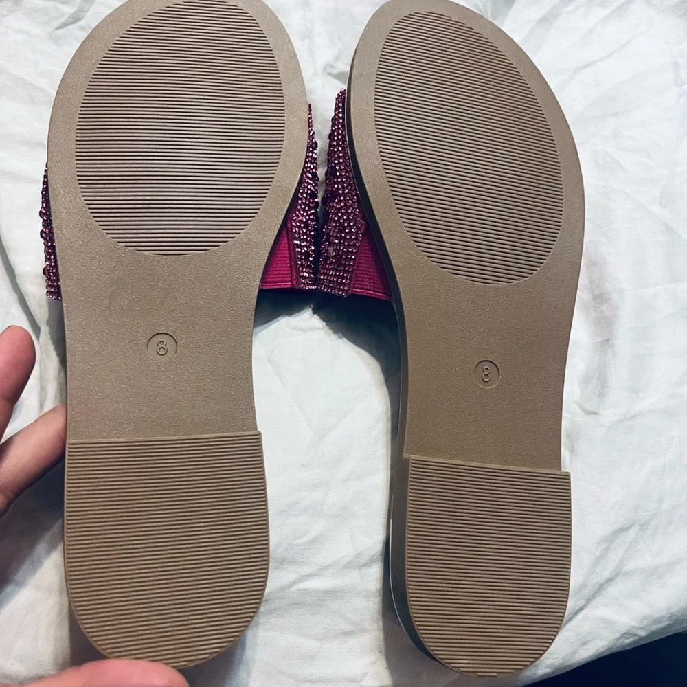 Women's Rhinestone Slide Sandals - pink - Picture 7 of 8